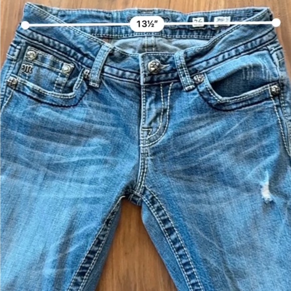 Miss Me Women’s Distressed Embroidered Skinny Jeans Size 26 - Picture 8 of 10
